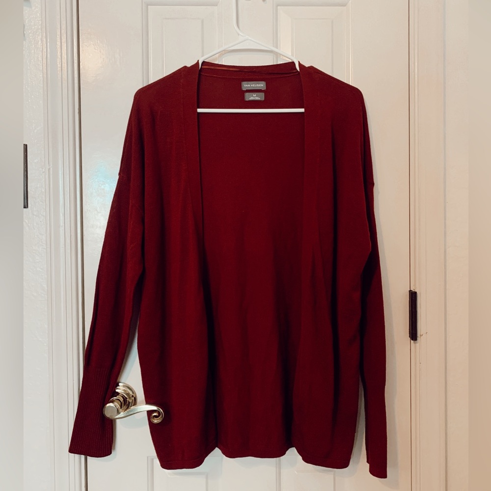 Maroon Van Heusen cardigan